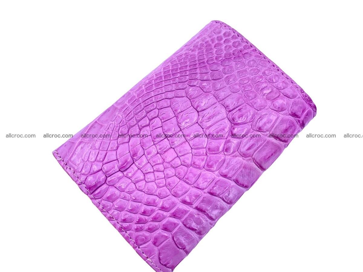 Women’s crocodile skin trifold wallet with coin pocket 1777 Foto 1