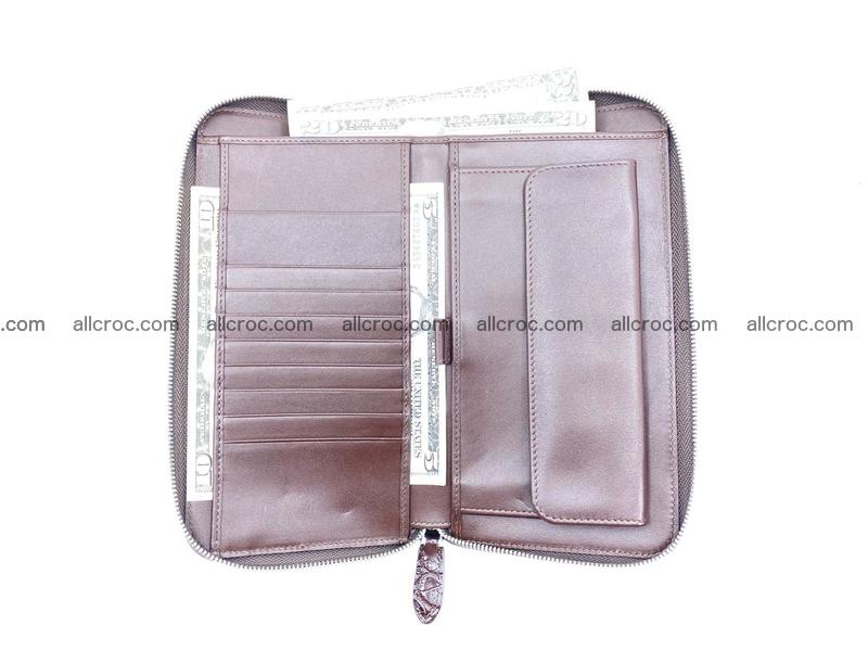 Crocodile skin zip wallet XL-size 599