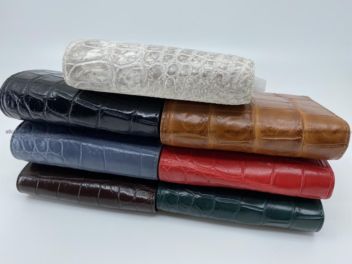 Crocodile leather vertical wallet HK 636 Foto 15