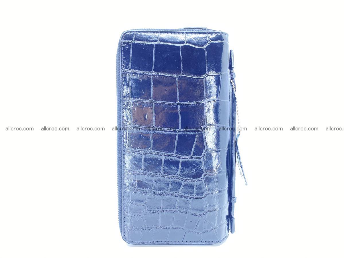 Crocodile skin long wallet 2-zips 675 Foto 5