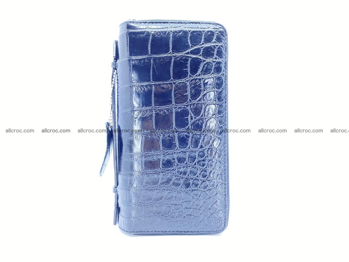 Crocodile skin long wallet 2-zips 675 Foto 6