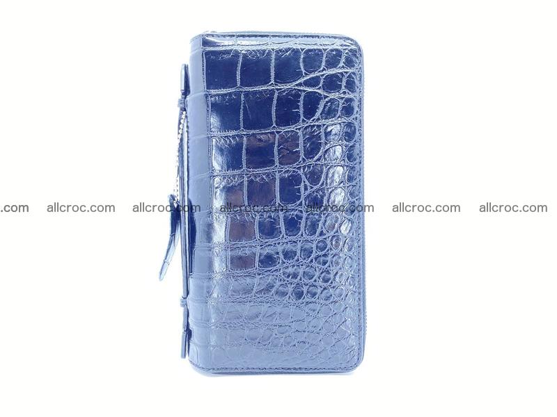 Crocodile leather wallet 2 zips 675