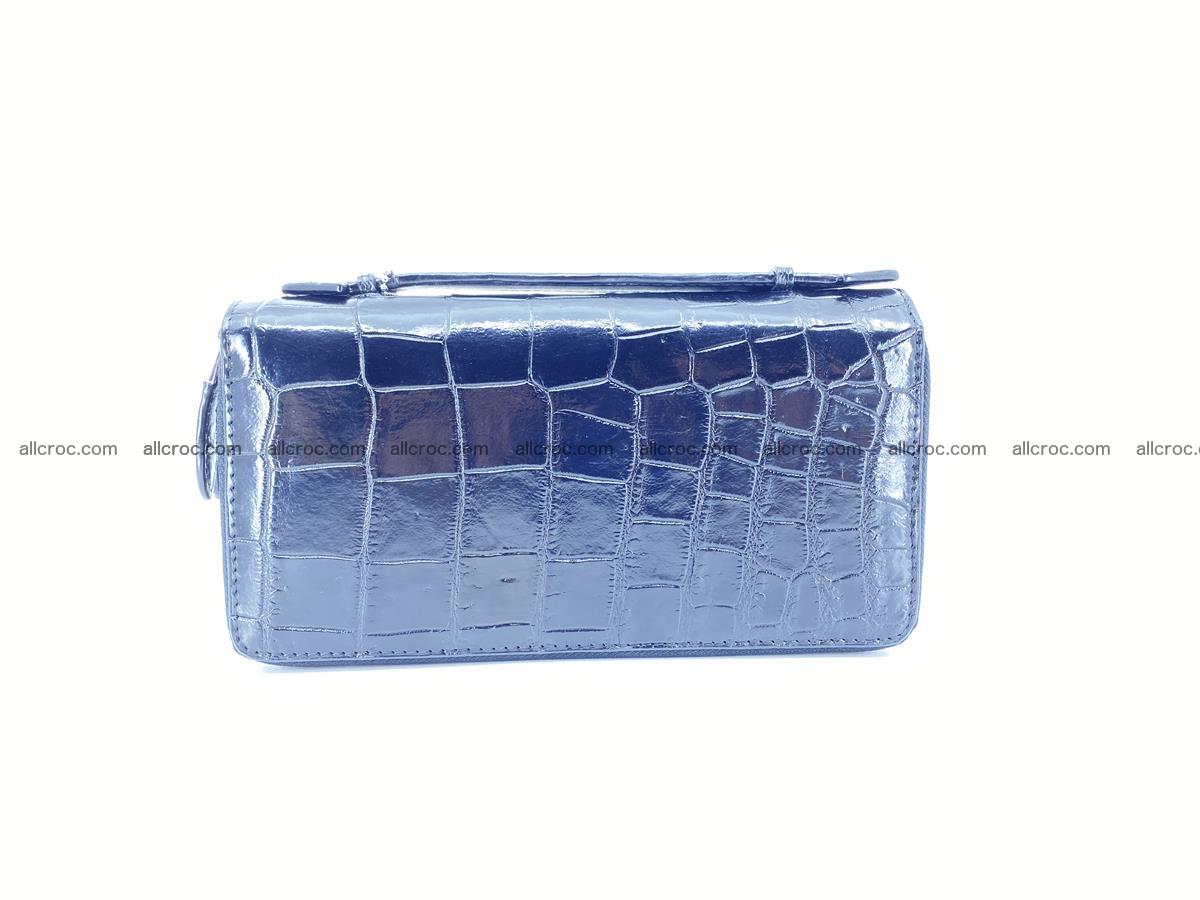 Crocodile skin long wallet 2-zips 675 Foto 2