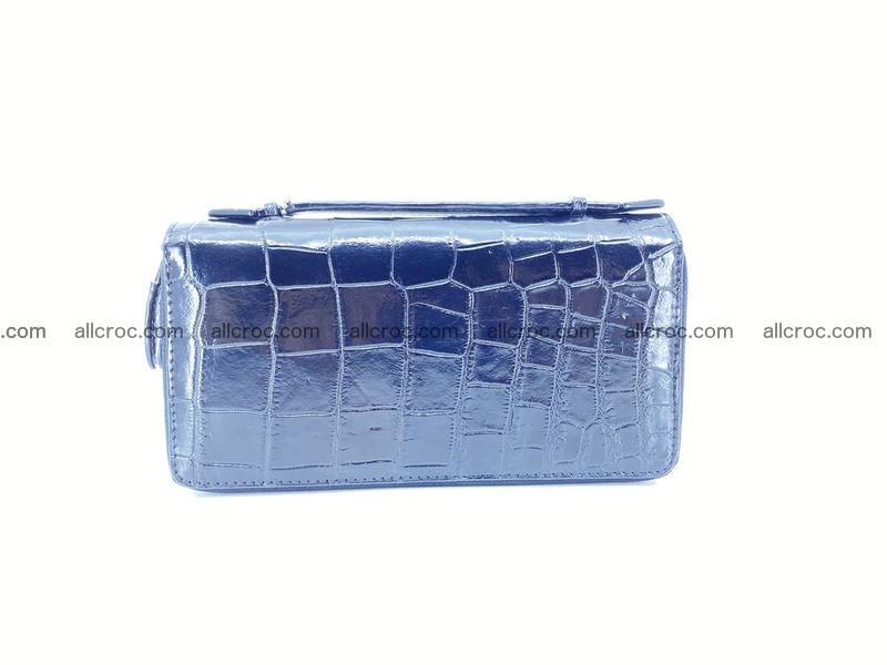 Crocodile leather wallet 2 zips 675