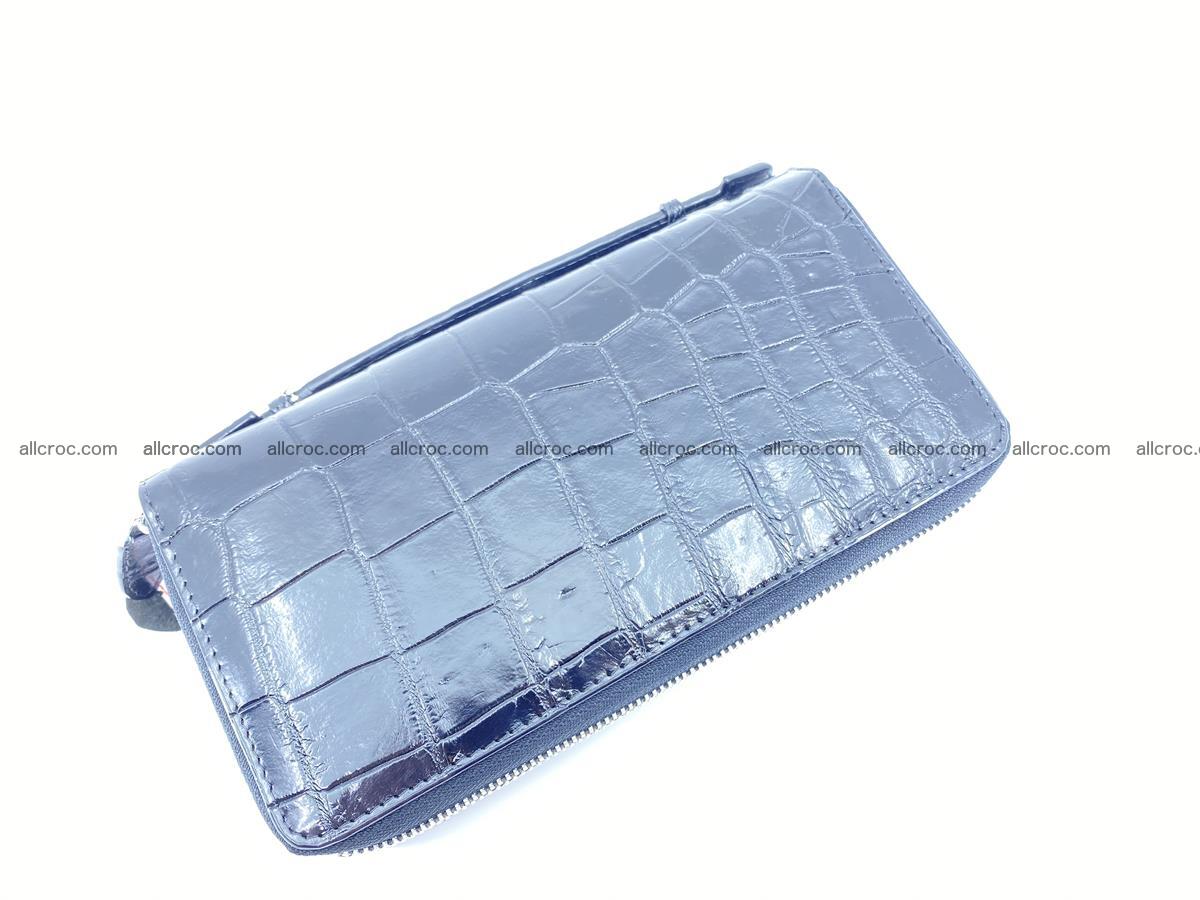Crocodile skin long wallet 2-zips 675 Foto 7