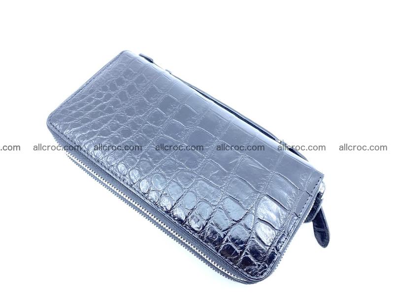 Crocodile leather wallet 2 zips 675