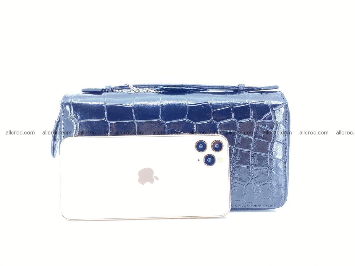 Crocodile skin long wallet 2-zips 675 Foto 4