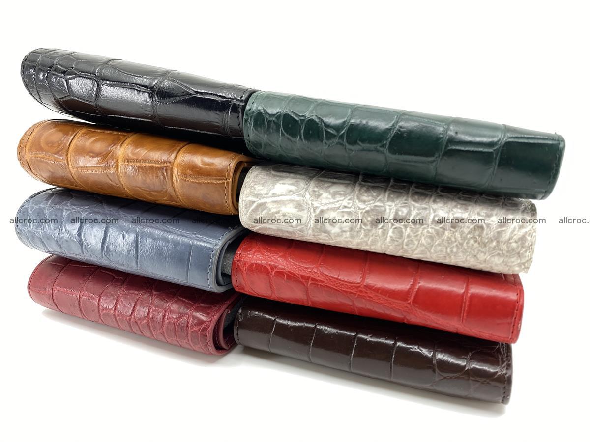 Crocodile leather vertical wallet HK 637 Foto 14