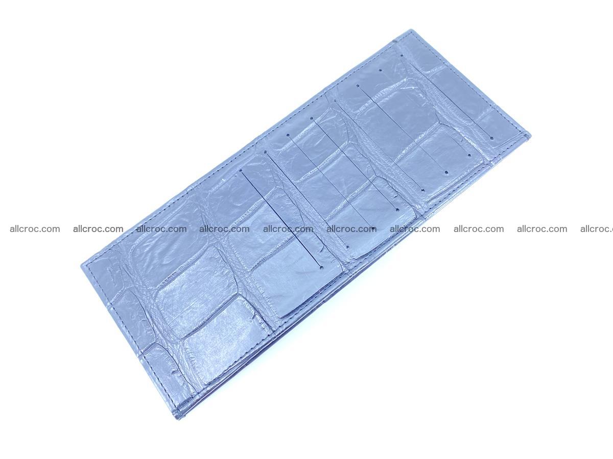 Crocodile leather vertical cards wallet 689 Foto 5