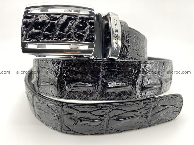 Crocodile leather hornback belt 1117