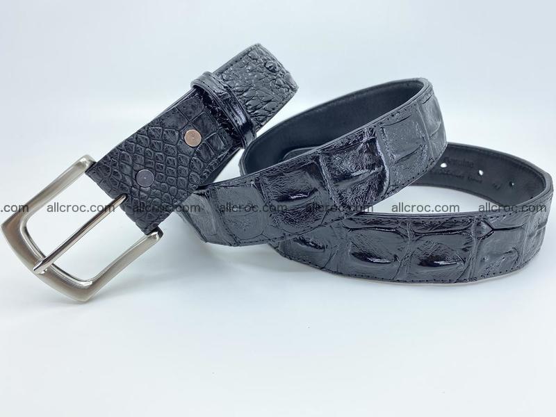 Crocodile leather hornback belt 1116