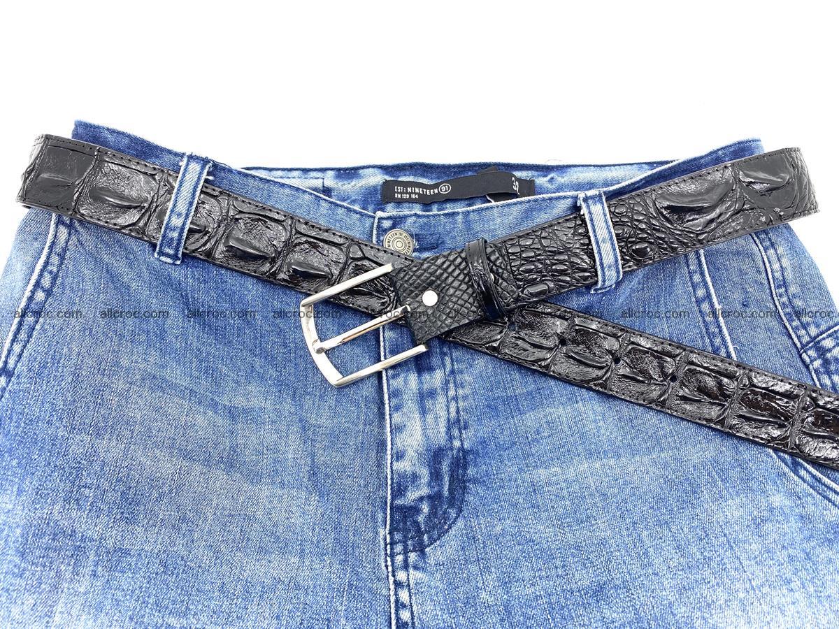 Crocodile leather hornback belt 1116 Foto 7