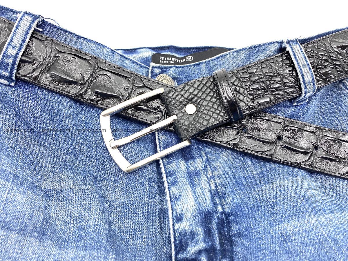 Crocodile leather hornback belt 1116 Foto 8