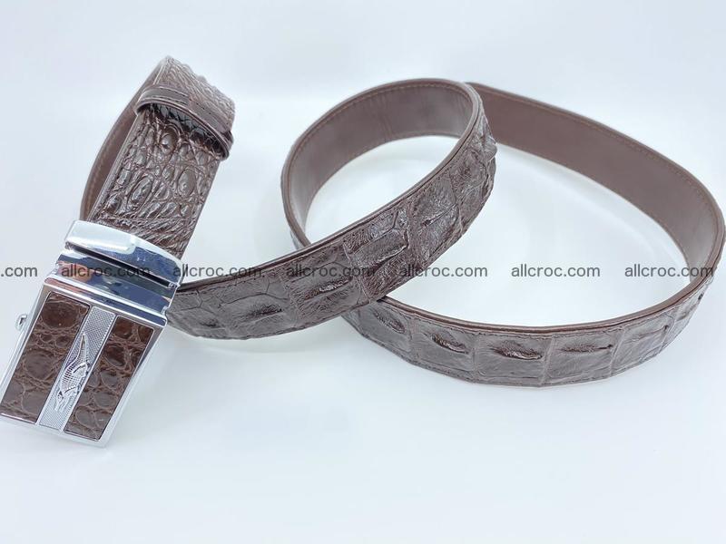 Crocodile leather hornback belt 1115