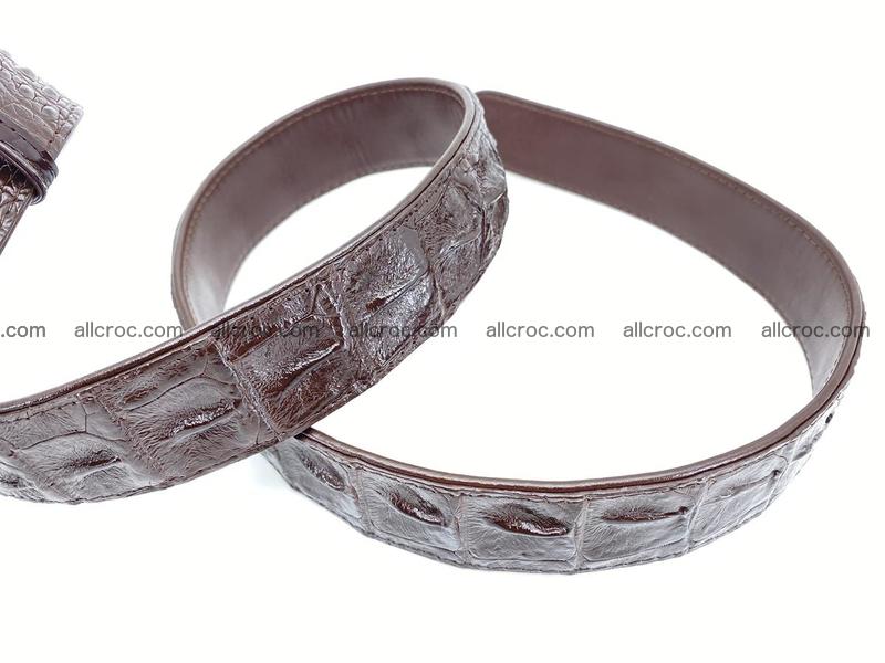 Crocodile leather hornback belt 1115