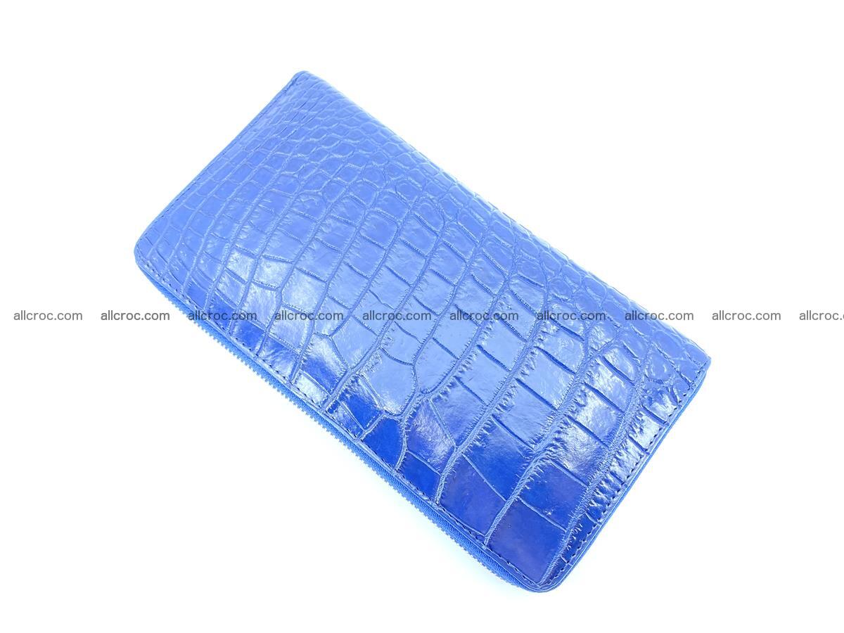 Crocodile skin zip wallet L-size 657 Foto 7