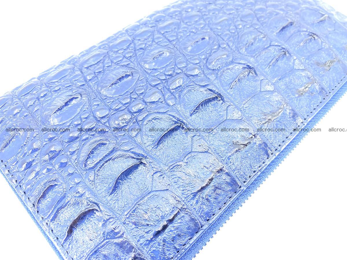 Crocodile skin zip wallet L-size 657 Foto 9