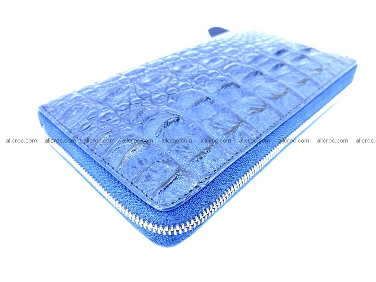 Crocodile skin zip wallet L-size 657 Foto 8