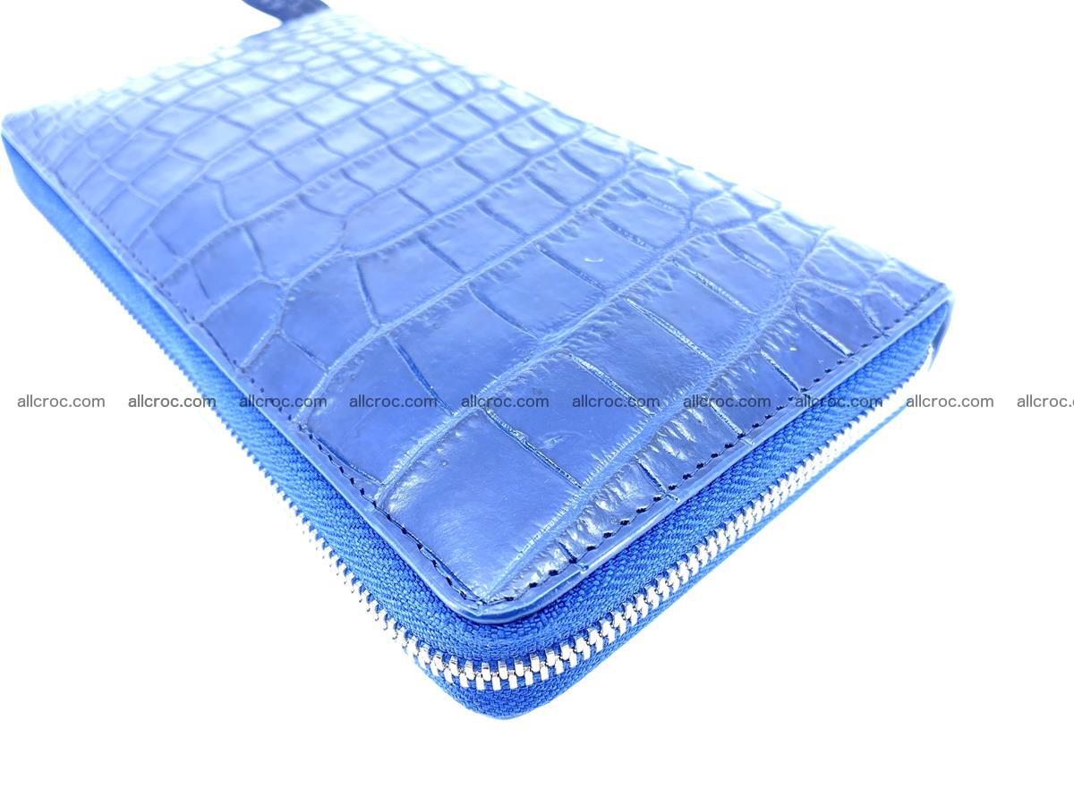 Crocodile skin zip wallet L-size 657 Foto 10