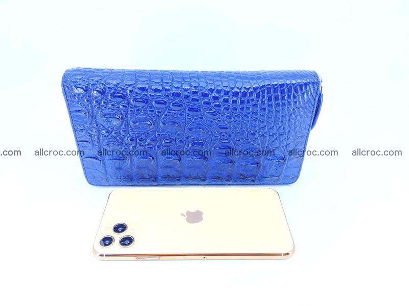 Crocodile skin zip wallet L-size 657