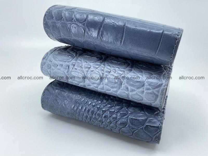 Crocodile leather vertical wallet HK 644