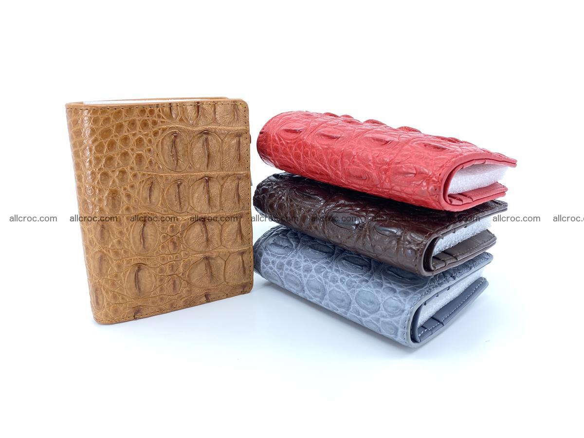 Crocodile leather vertical wallet HK 641 Foto 8