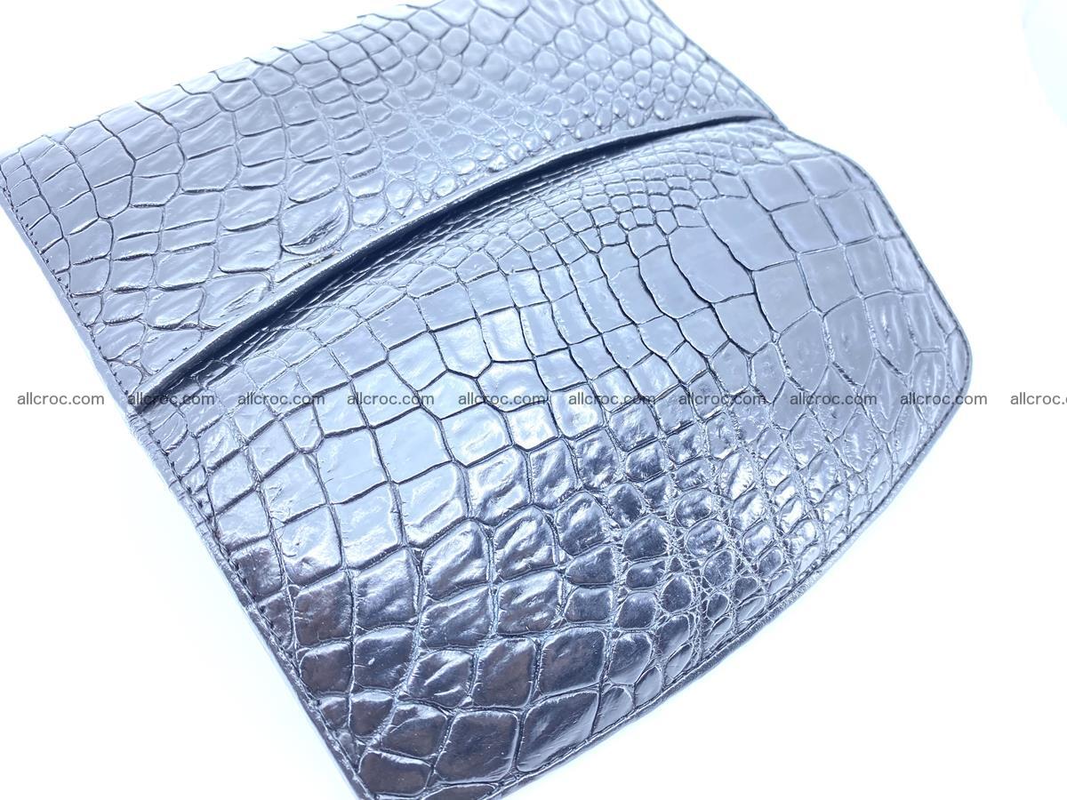 Crocodile leather long wallet trifold 596 Foto 5