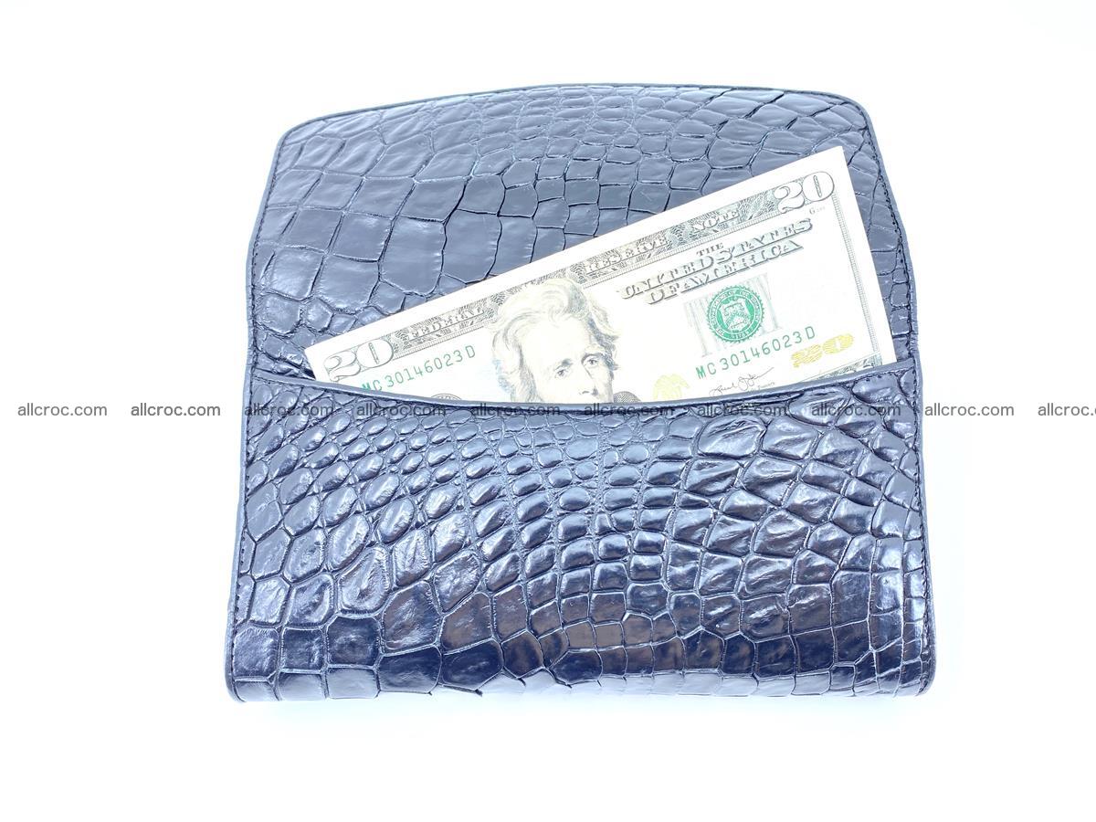 Crocodile leather long wallet trifold 596 Foto 2