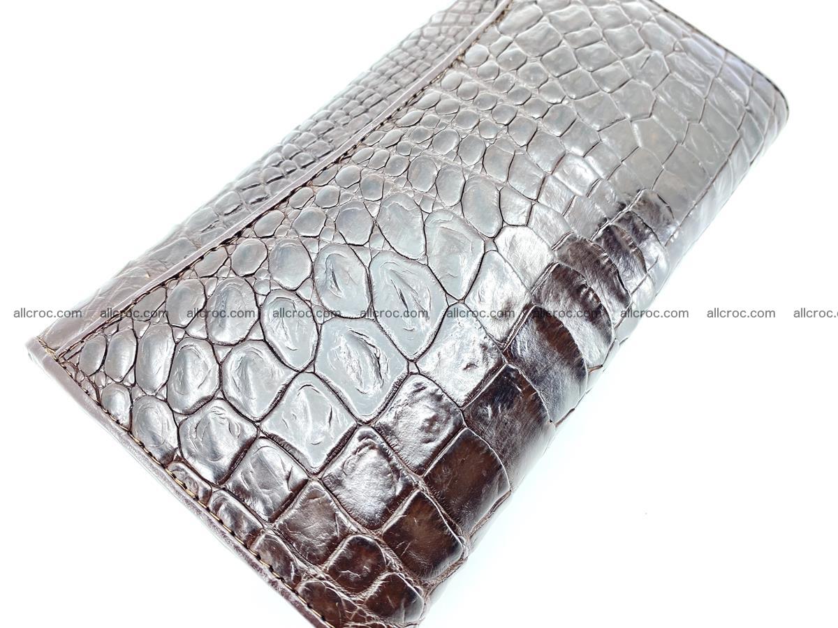 Crocodile leather long wallet trifold 595 Foto 3