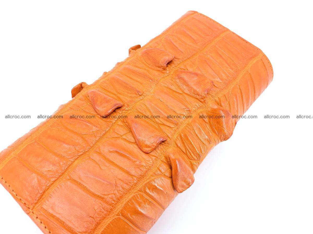 Crocodile leather long wallet trifold 618 Foto 3