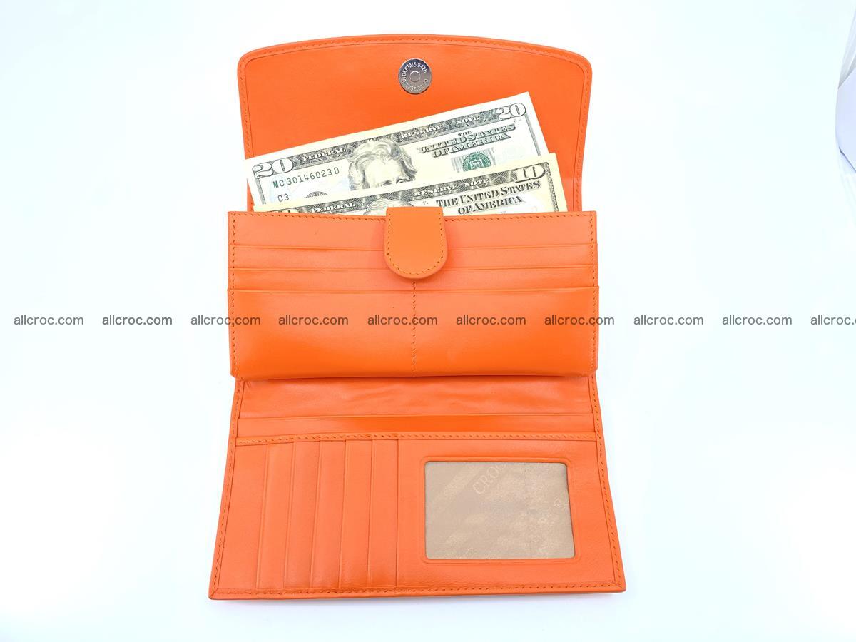 Crocodile leather long wallet trifold 618 Foto 4