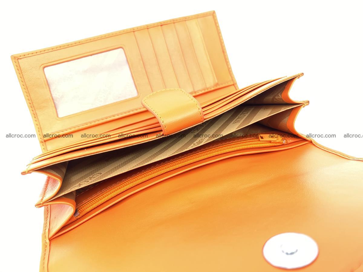 Crocodile leather long wallet trifold 618 Foto 5