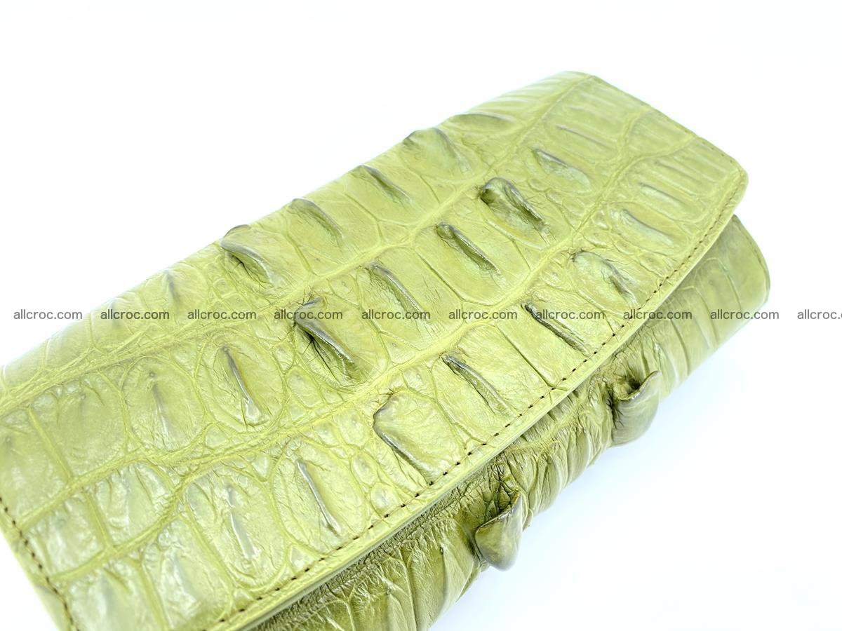 Crocodile leather long wallet trifold 617 Foto 2