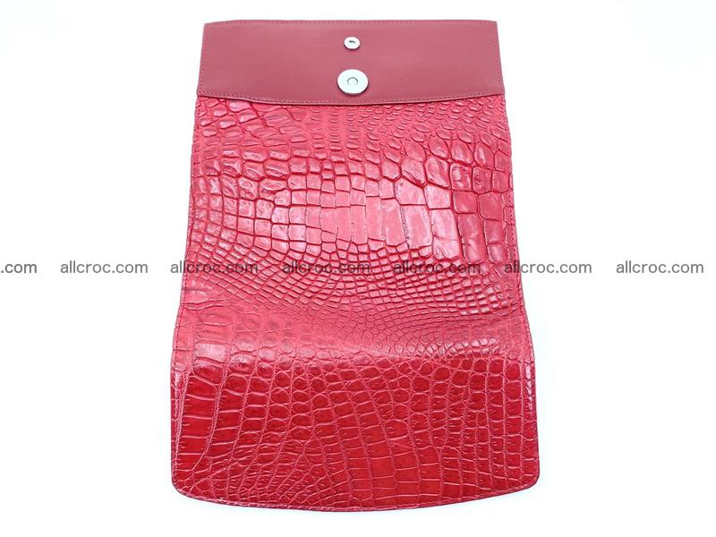 Crocodile leather long wallet trifold 615