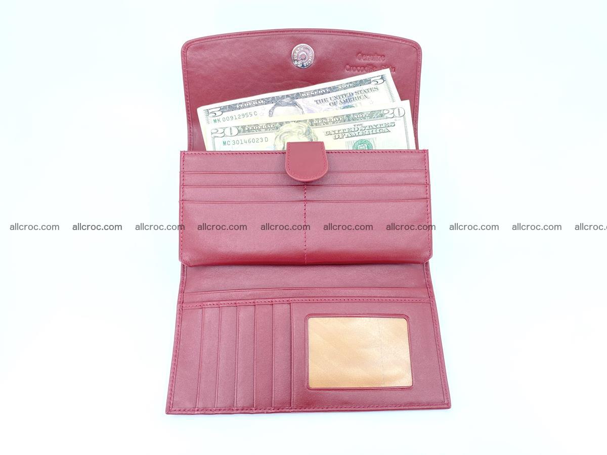 Crocodile leather long wallet trifold 615 Foto 4