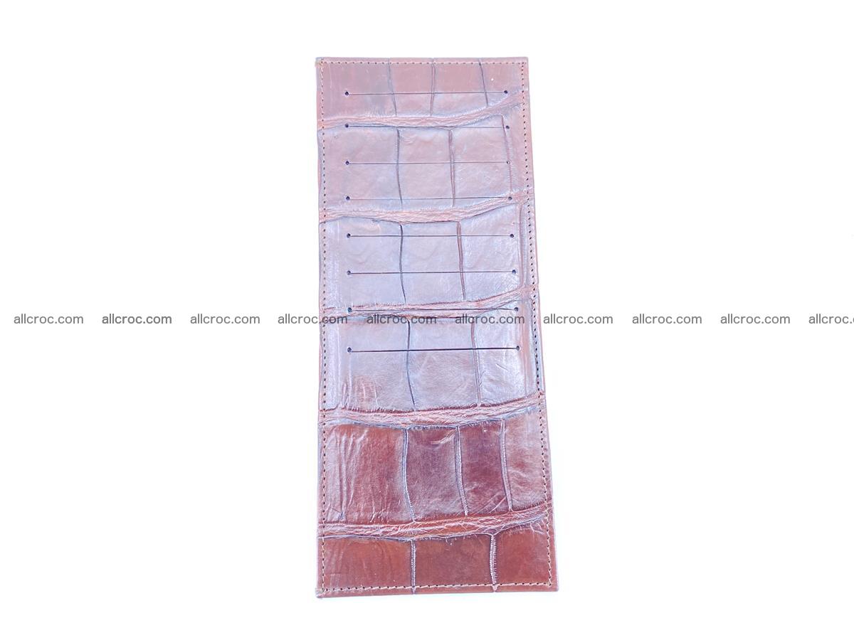 Crocodile leather vertical cards wallet 690 Foto 1