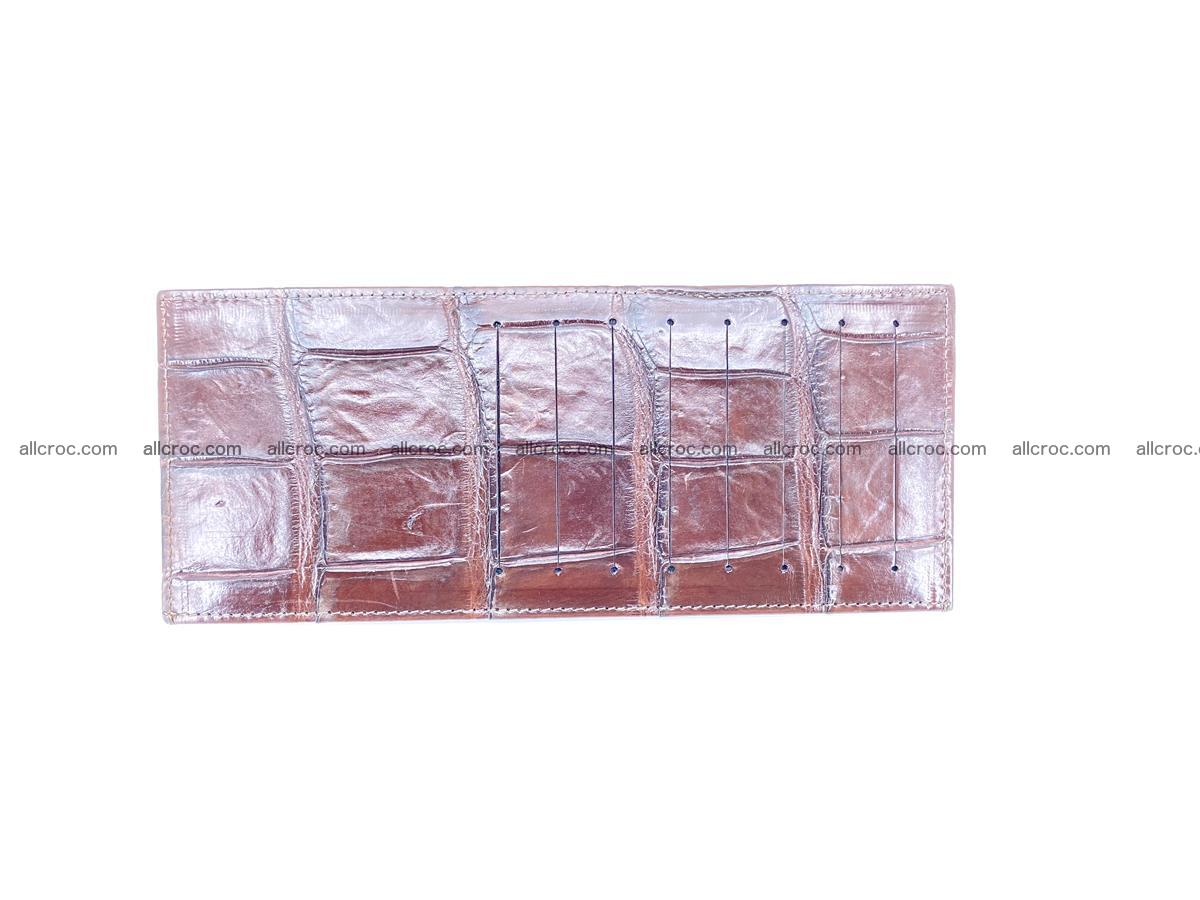 Crocodile leather vertical cards wallet 690 Foto 3