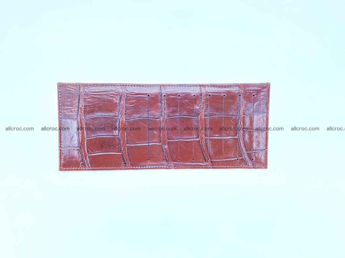 Crocodile leather vertical cards wallet 690 Foto 4