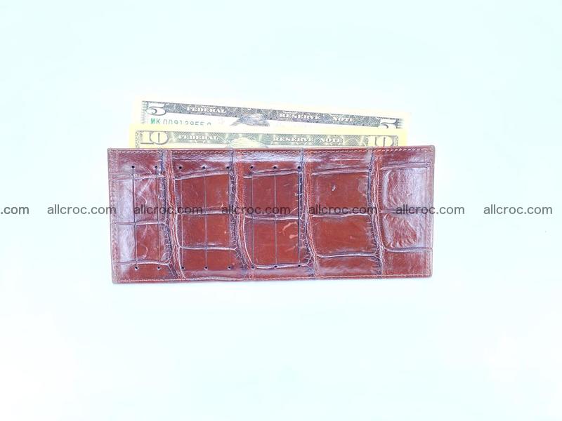 Crocodile leather vertical cards wallet 690