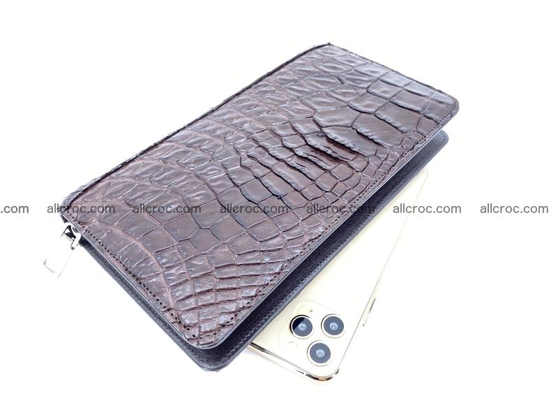 Crocodile skin zip wallet 608