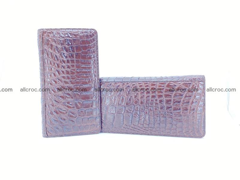 Crocodile skin zip wallet 608