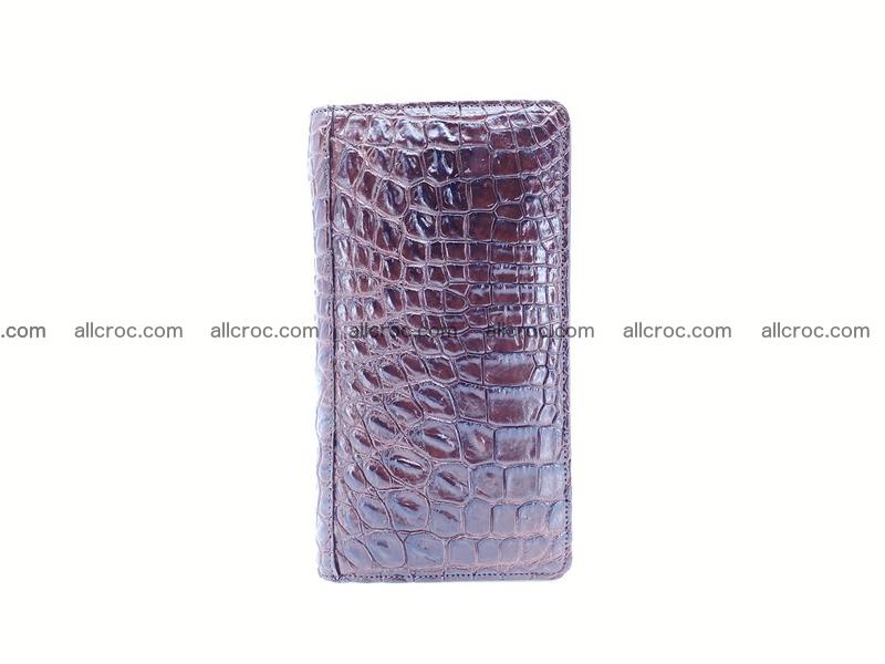 Crocodile skin zip wallet 608