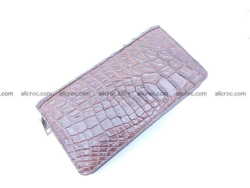 Crocodile skin zip wallet 608