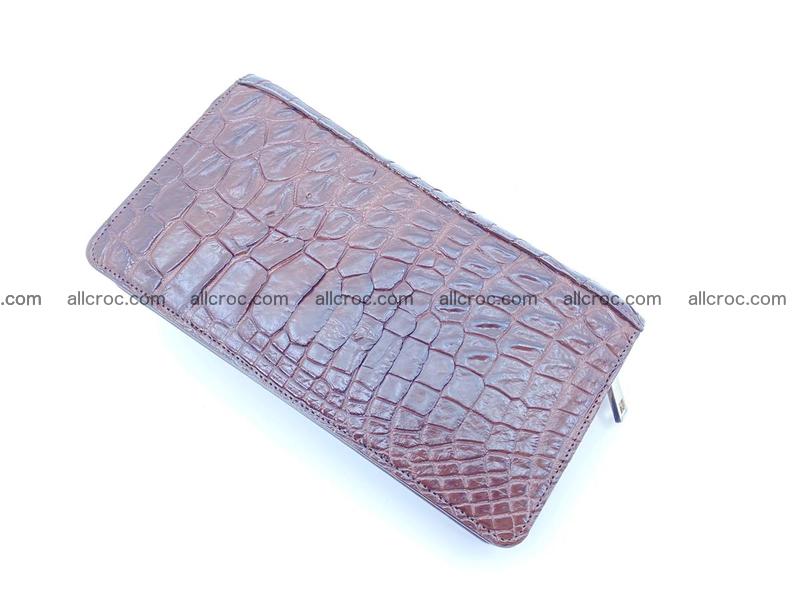 Crocodile leather wallet 1 zip 608