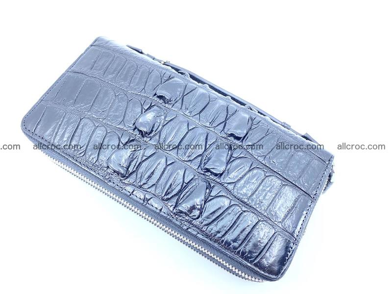 Crocodile skin wallet 2-zips 676