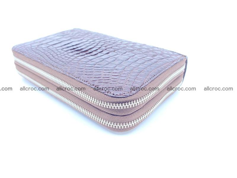 Crocodile leather wallet 2 zips 590