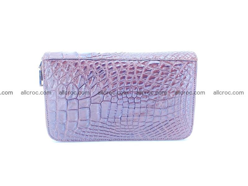 Crocodile leather wallet 2 zips 590