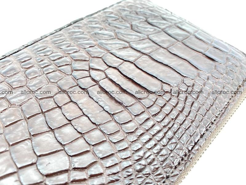 Crocodile leather wallet 2 zips 590