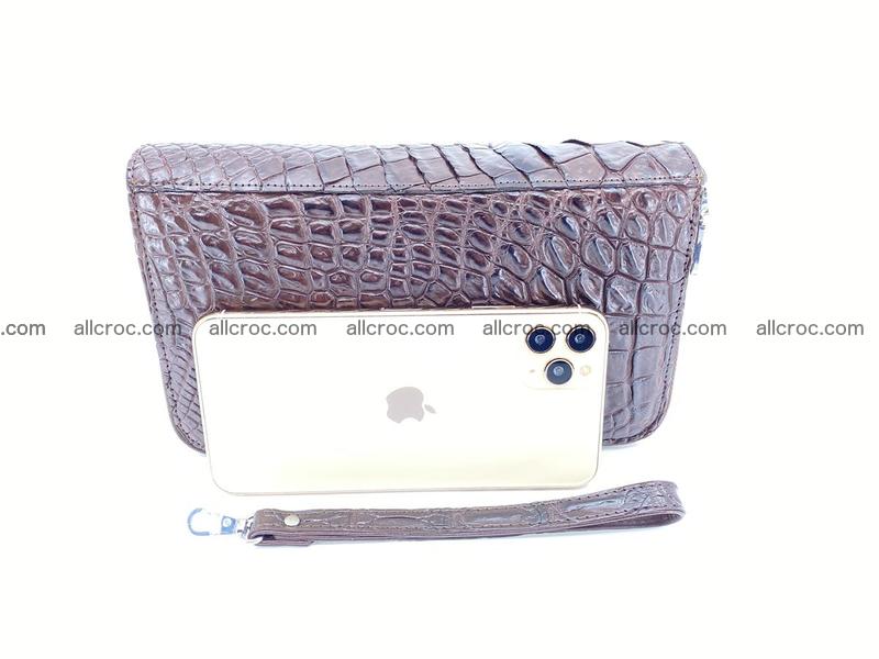 Crocodile leather wallet 2 zips 590