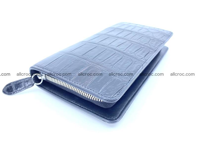 Crocodile skin zip wallet 612